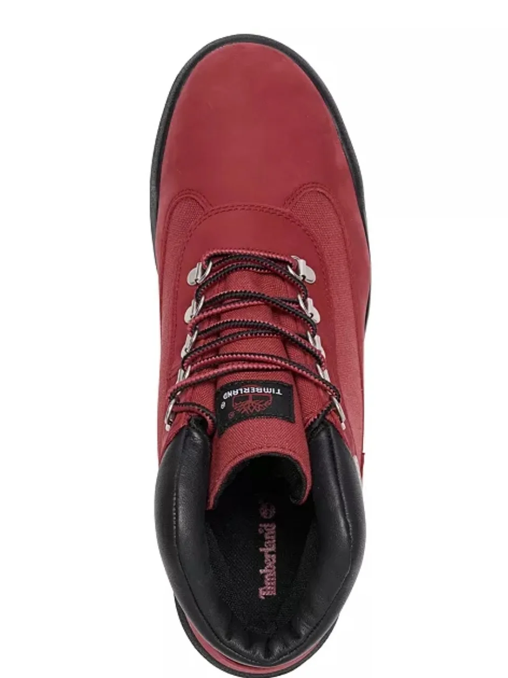 Timberland Men's 6-Inch Waterproof Field Boots Color Dark Red Nubuck Size 9.5